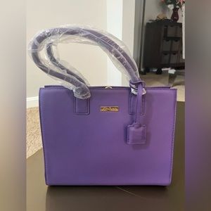 Brand New Rare Split Leather Joy & Iman Purple Bag